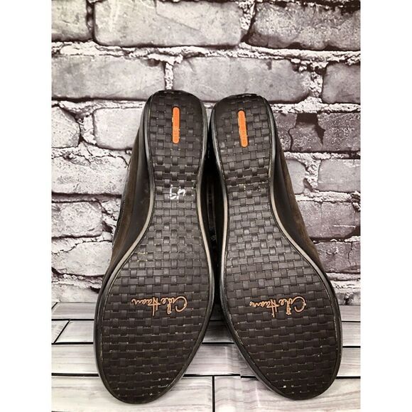 Cole Haan Air Brown Patent Leather Front Zip Wedge Shoes Women’s Sz 10B US/41EU - Picture 15 of 16